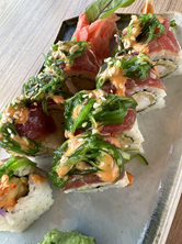 Super Maki  6 California z krewetką w tempurze obłożona krewetką - 8 szt. 